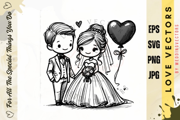 C3223: Premium Minimalist Wedding & Love Vectors