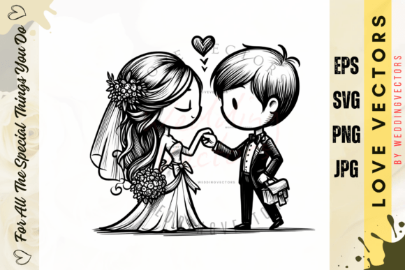 C3724: Elegant Wedding & Love Vectors