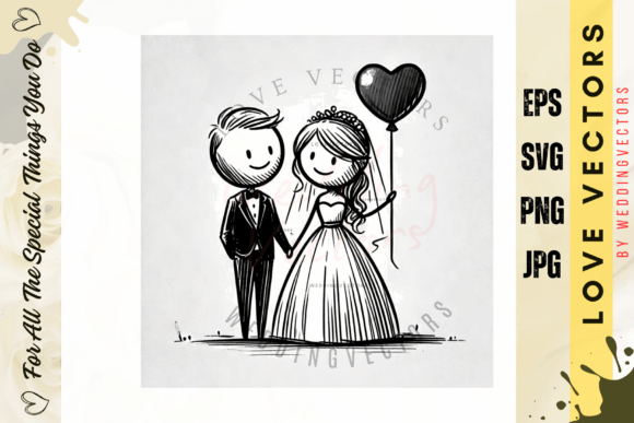 C3751 Wedding Couple & Love Vectors: Design Guide
