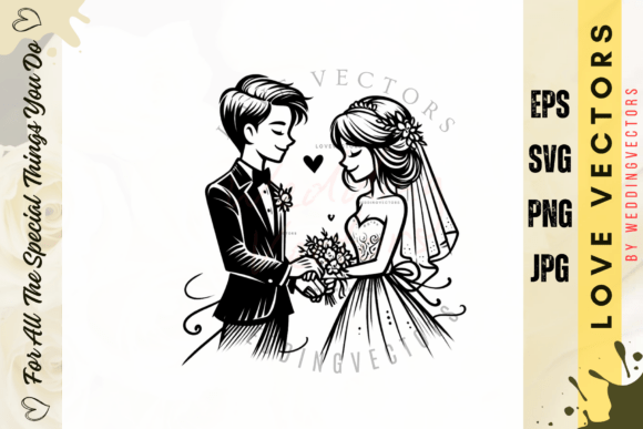 C3802: Minimalist Wedding & Love Vector Collection