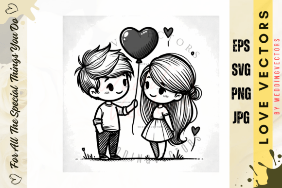 Elegant Wedding Couple & Love Vectors for Design