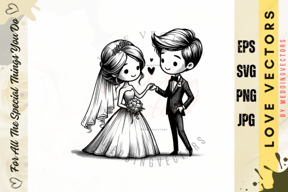 Elegant Wedding Vectors: Modern Love in Design