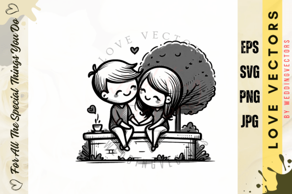 Elevate Designs with Wedding Couple & Love Vectors