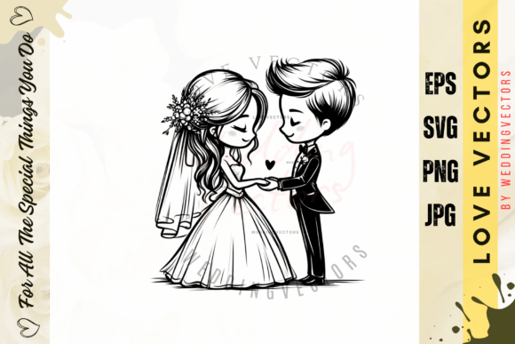 Elevate Matrimonial Designs with Wedding Couple and Love Vectors