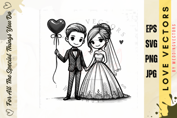 Elevate Wedding & Love Designs with C3675 Vectors