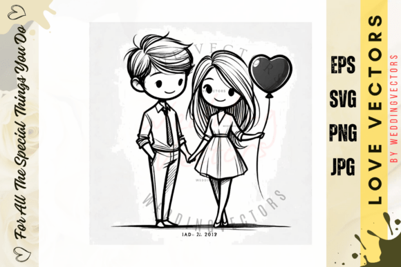 Romantic Floral Wedding Illustration: Design C2642