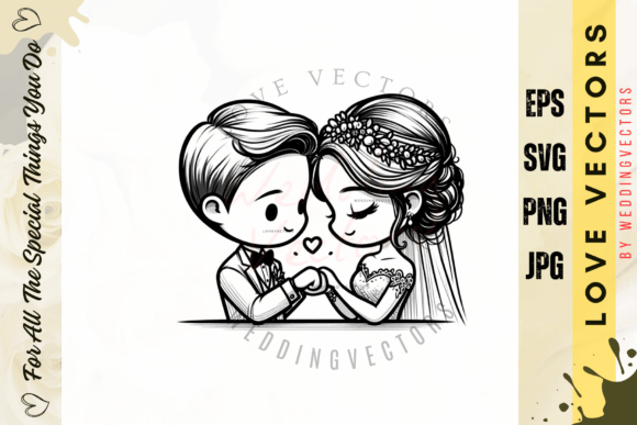 Timeless Romance: Using Wedding Couple Vectors in Design