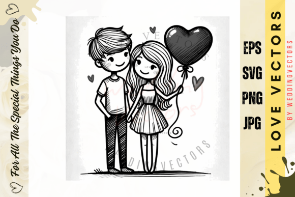 Wedding Couple and Love Vectors: C2690 Design Guide