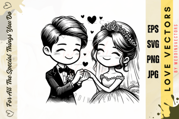 Wedding Couple and Love Vectors: C3642 Design Collection