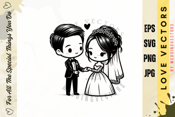 Wedding Couple & Love Vectors: C3638 Design Guide
