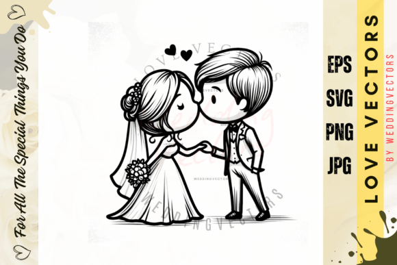 Wedding Couple & Love Vectors: C3726 Design Guide
